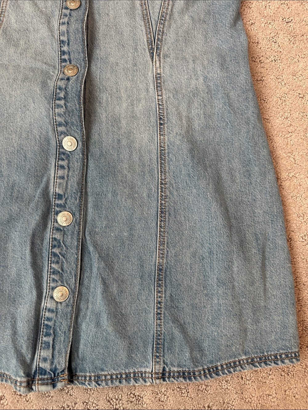 Zara Light Blue Denim Mini Dress - Picture 4 of 5